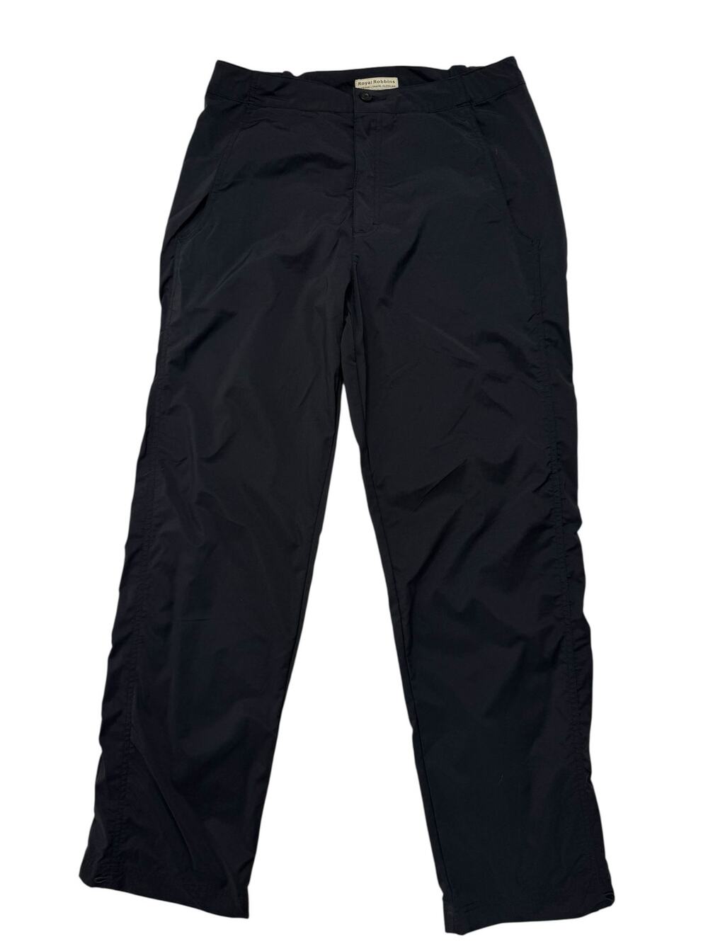 ROYAL ROBBINS Black Nylon Stretch Hiking Outdoor Straight Leg Pants Size 6 Women